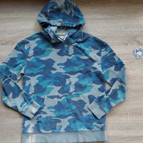 Mini Boden blue camo hoodie 11-12 years - Picture 2 of 16